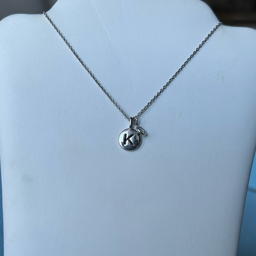 Touchstone Crystal by Swarovski initial necklace K.